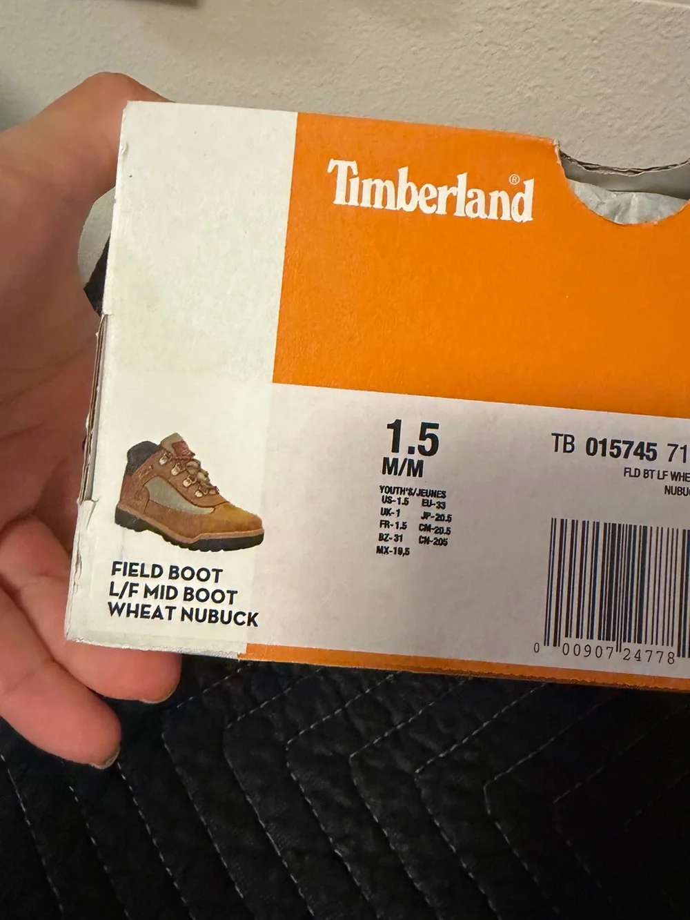 Timberland Wheat and Black Leather Outdoor Boots